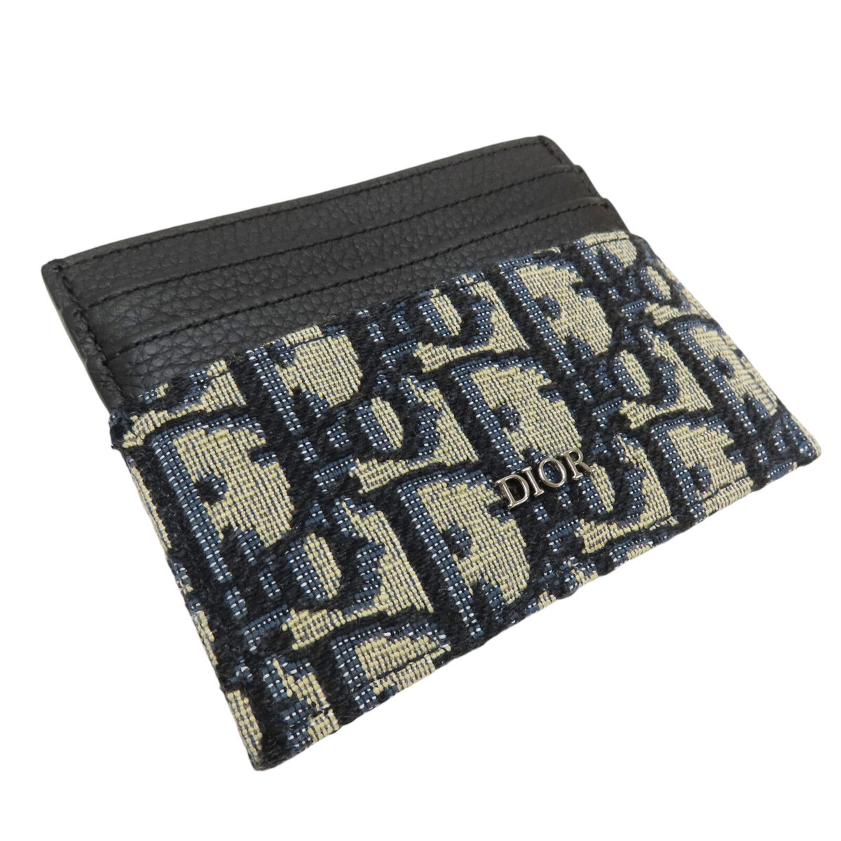 Dior Card Holder Beige Black Dior Oblique Jacquard Grained Calfskin Leather | eBay Dior Card Holder Beige Black Dior Oblique Jacquard Grained Calfskin Leather | eBay
