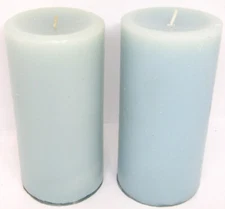 Chesapeake Bay 6"X 3" Blue Pillar Candle, Set of 2. No Packaging.