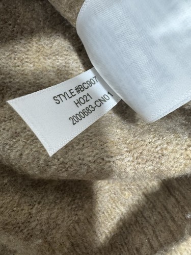 J Crew Tan Brown Women's Button turtleneck in extra-soft yarn Medium Bc907 - Picture 7 of 9