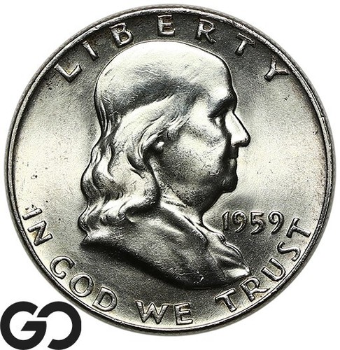 1959-D Franklin Half Dollar, Very Nice