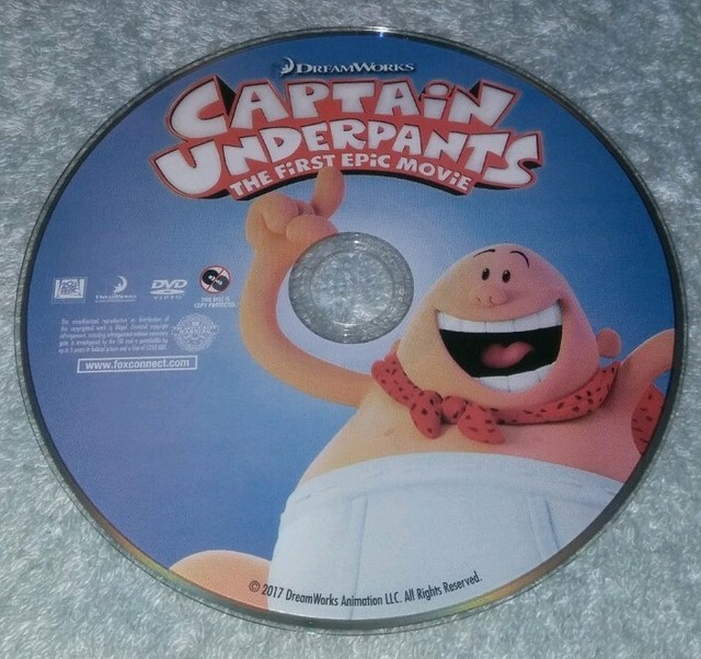 Captain Underpants: The First Epic Movie DVD disc only | eBay