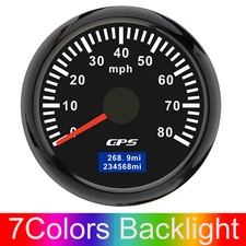 2 52mm Gps Speedometer Odometer Gauge 80mph 7colors Led For Car Boat Motorcycle