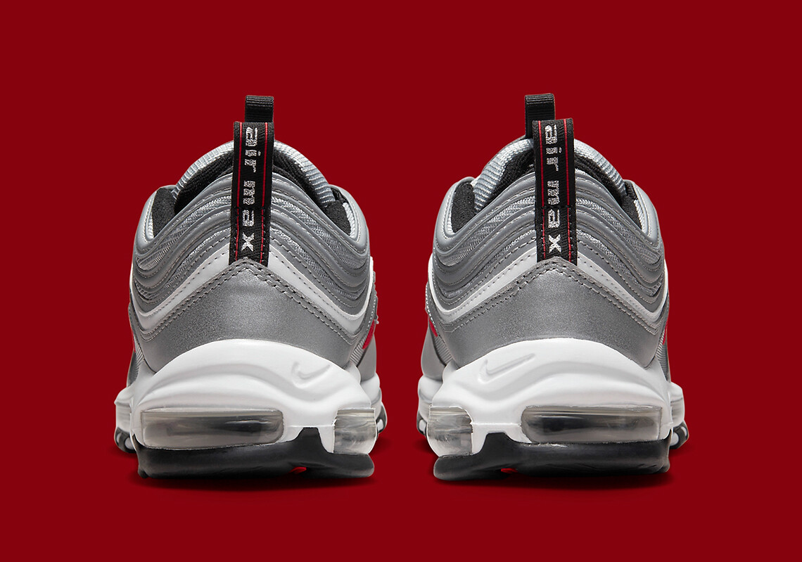 Nike Air Max 97 OG Metallic Silver Bullet Black Red DM0028-002 sz