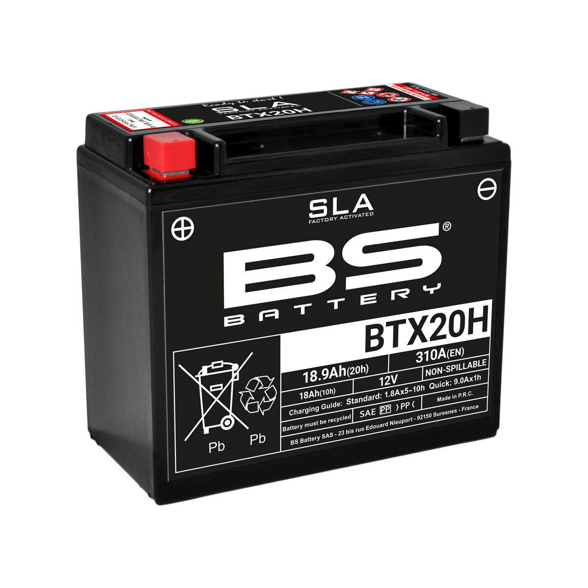 BATTERIA PRECARICATA BS BATTERY SLA BTX20H per Harley DAVIDSON 1000 XR 1984-1985