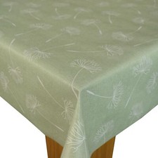 Megan Green PVC Vinyl Wipe Clean Oilcloth Tablecloth