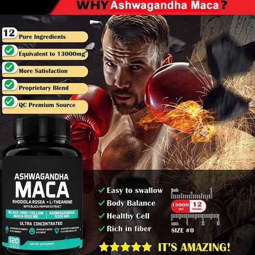 MACA ROOT 4000 MG 120 Capsules Organic Vitamins 2024 NEW - Picture 6 of 8