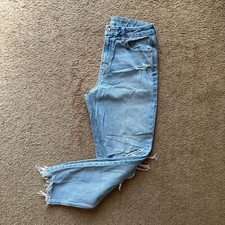 American Eagle Jeans Womens 6 28x28 Curvy Mom Jean Distressed Mid Rise Blue