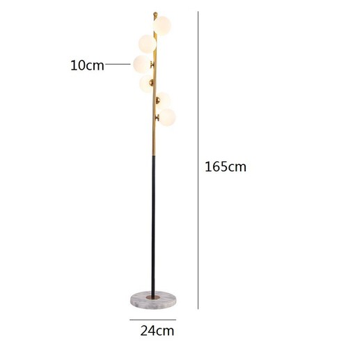 Office Gold Floor Lighting Shop Glass Lights Home Floor Lamp Bedroom Floor Light - Picture 2 of 10