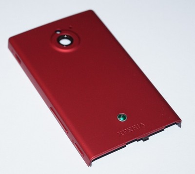 Original Sony Xperia Sola MT27i Akkudeckel Battery Cover Taste Rot