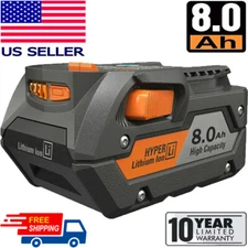 8.0AH Lithium-ion Battery For Ridgid 18V R840087 R840085 Rigid 18V Tool NEW