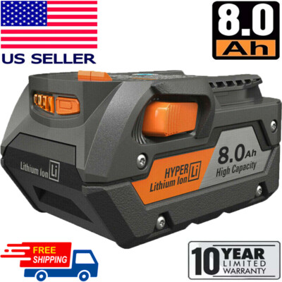 #ad 8.0AH Lithium ion Battery For Ridgid 18V R840087 R840085 Rigid 18V Tool NEW $24.54
