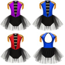 CHICTRY Kids Girls Ringmaster Circus Costume Party Dance Leotard Stage AU