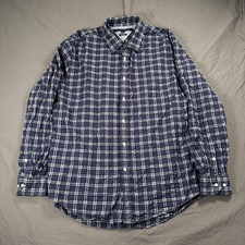 Tommy Hilfiger Custom Fit 90's 2Ply Long Sleeve Button-Up Pocket Shirt Check XL