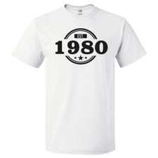 46th Birthday Gift For 46 Year Old Established 1980 T Shirt