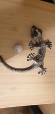 Cast Iron Lizard Wall Decor / Gecko Ornament – Rustic Garden Decoration