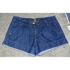 Velvet Heart Dark Wash Denim Shorts Women's Size 27 Cotton Contrast Stitching