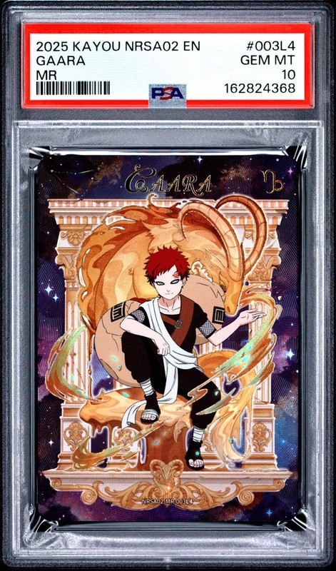 2025 NARUTO KAYOU NRSA02 #003L4 GAARA PSA 10