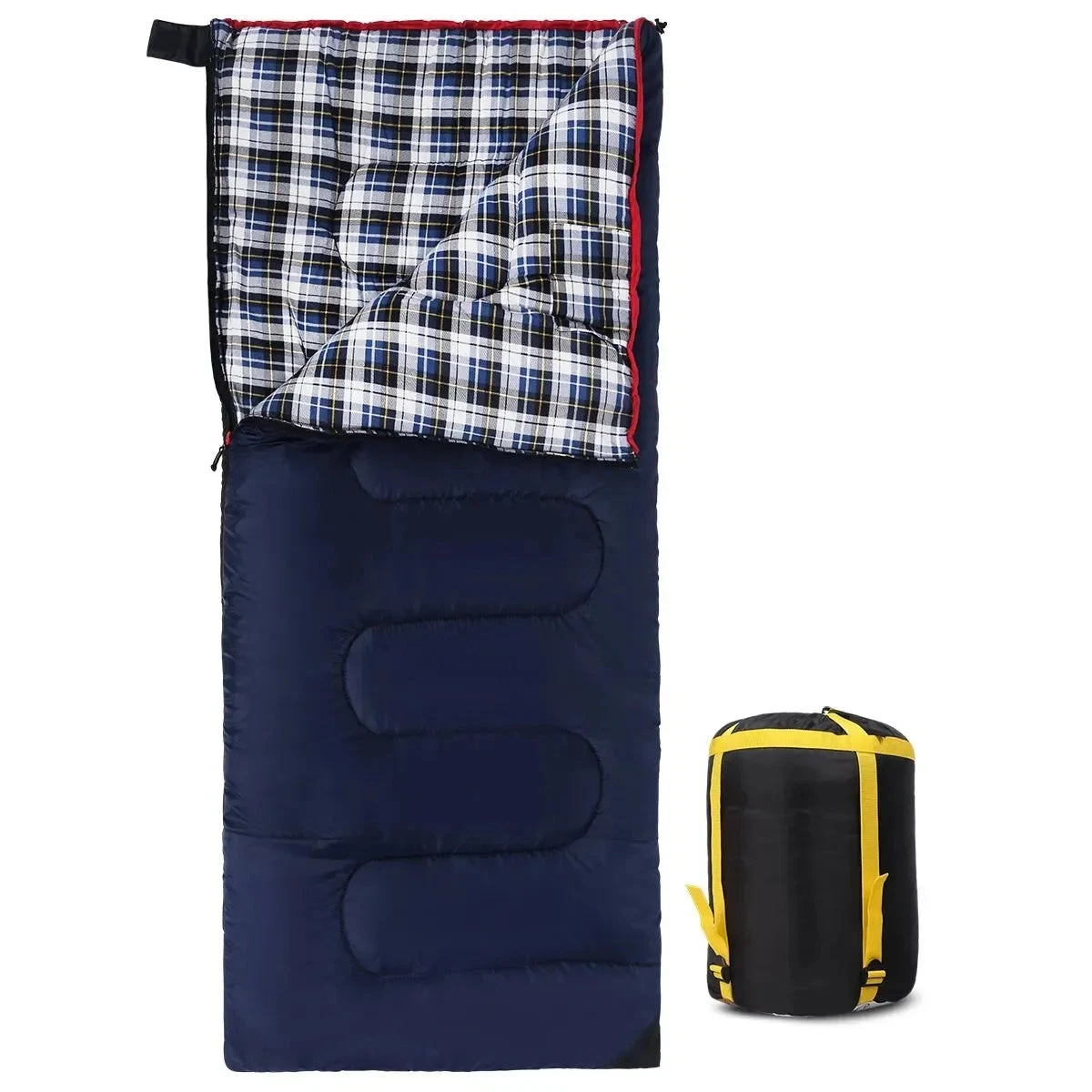 Camping Sleeping Bag for Adult with Cotton Flannel Liner,Red Blue 75x33"
Opens in a new window or ta