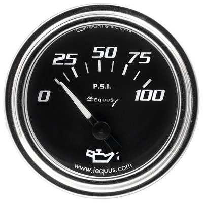 Equus E7234 2'' Chrome Mechanical Oil Pressure Gauge
