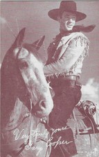EXHIBIT ARCADE COWBOY CARD 1940's GARY COOPER (BROWN)!! GREAT CARD!!