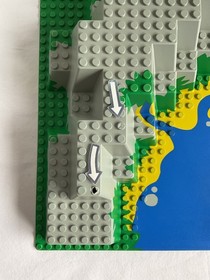 Vintage LEGO Baseplate Raised River 6024 for Enchanted Island Set 6278