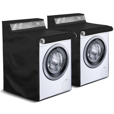 2 Pack Washing Machine Cover, Waterproof Dustproof Washer Dryer Cover with Zi...