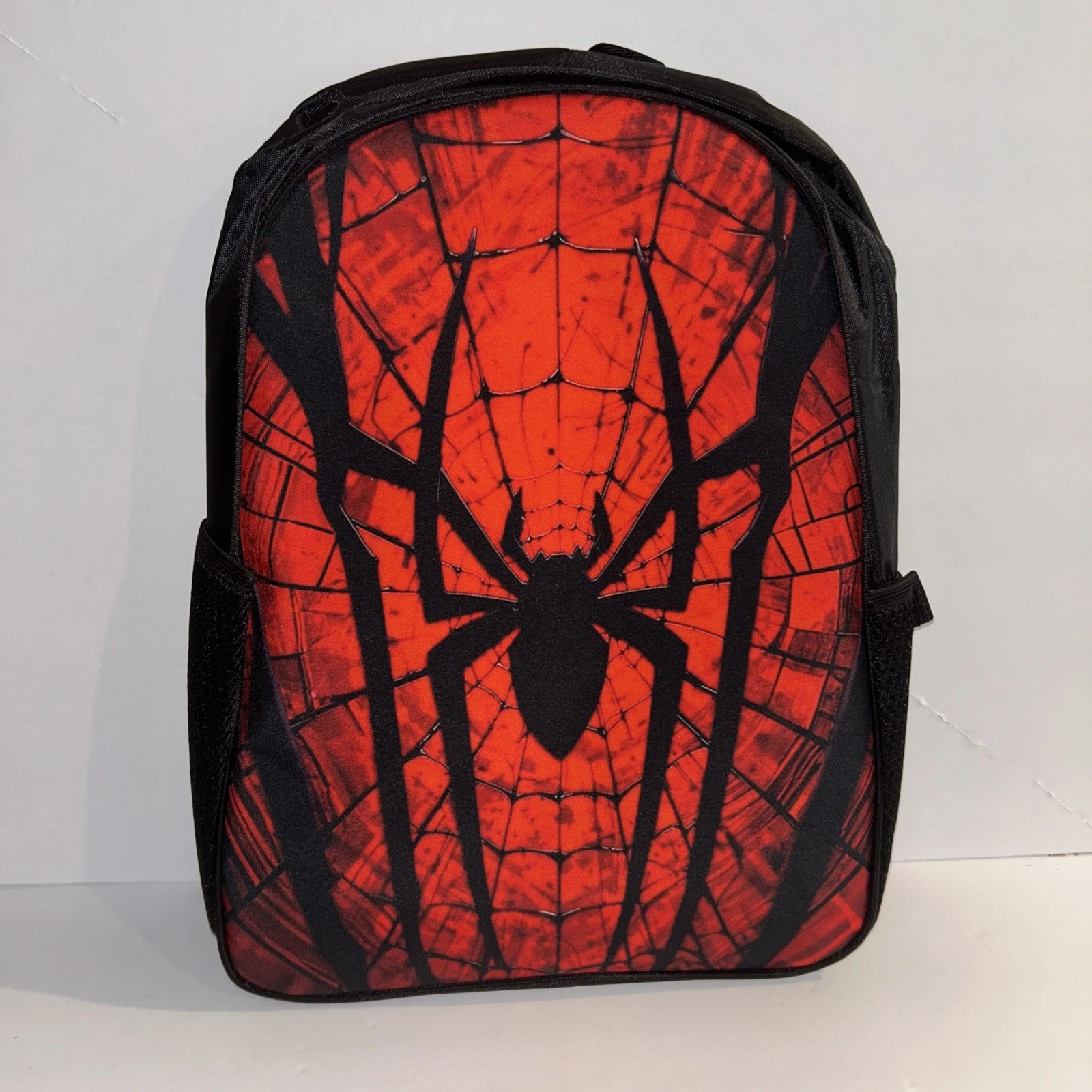 Unisex Kids Red Black Spider School Backpack