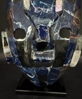 Vintage Mayan Aztec Mosaic Mask Semi-Precious Stone w/ Mother of Pearl 8.25” T — photo 3