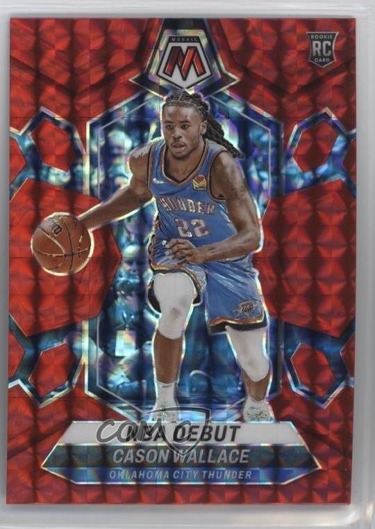 2023-24 Panini Mosaic NBA Debut Red Mosaic Prizm Cason Wallace #258 1g1q