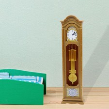 Miniature Floor Clock 1/12 Scale Grandfather Clock Living Room Decor Vintage