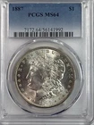 1887-P Morgan Dollar PCGS MS64 Graded Silver $1 Coin