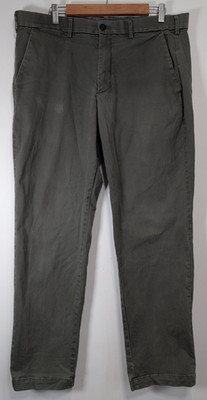 GAP Chino Hose Herren W36 L32 grau Baumwolle Stretch Freizeit Flatfront gerade