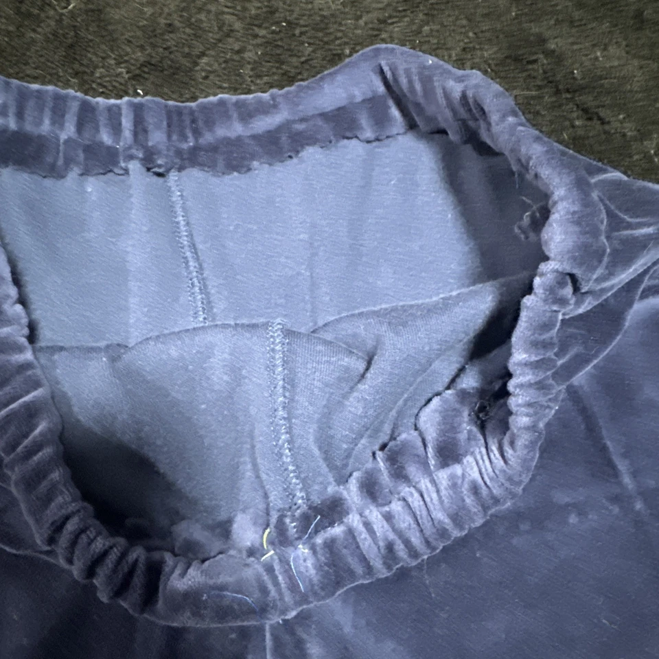 Pantalones deportivos Sport Savvy para mujer talla grande de terciopelo azul Foto 2 de 3