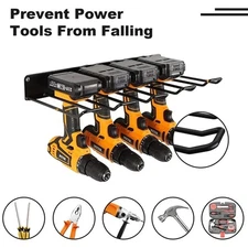 Heavy Duty Power Tool Organizer Drill 1-Layer Holder Wall Mount Storage Rack US