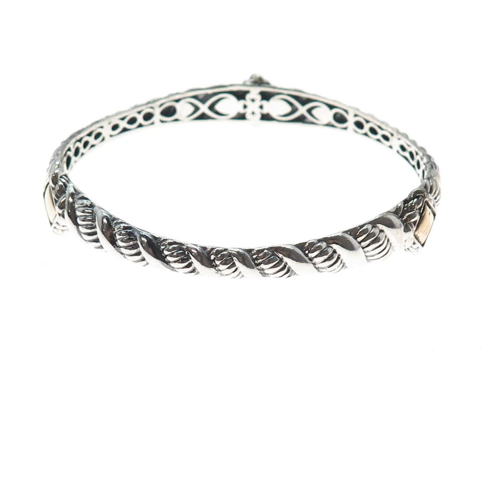 Браслет браслет JAI by John Hardy золото 14 карат серебро 925 пробы 8 дюймов - Изображение 4 из 4