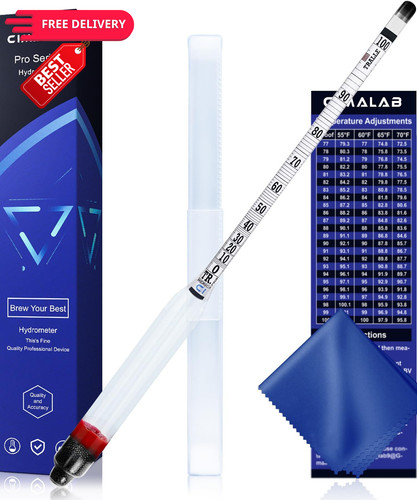 CIMALAB Hydrometer Alcohol Meter, 11.7 inch, Plastic