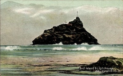 Ak São Vicente Cabo Verde Kap Verde, Blick zum Leuchtturm - 4963219