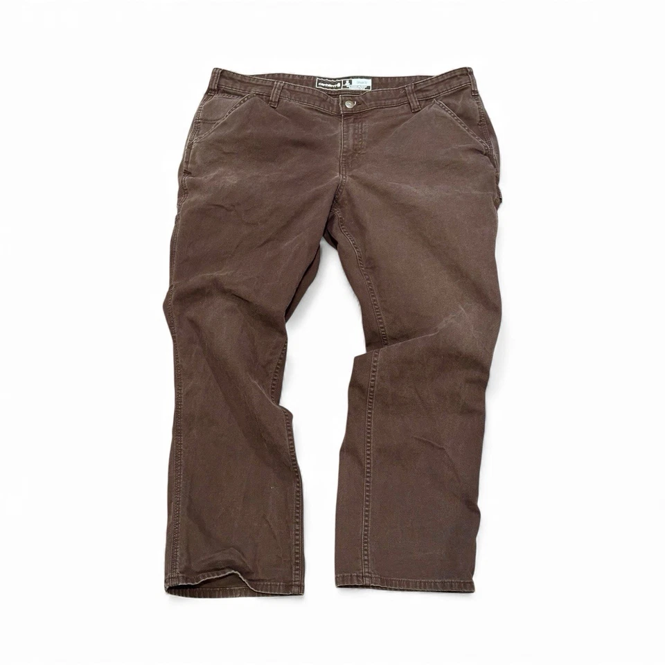 Carhartt Pants Womens 18 Short Brown Rugged Flex Loose Fit Canvas Work Utility - Image 2 of 4