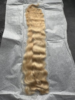  Premium Reborn Hair  .,9g Premium Angera Mohar Blond D or 28cm lang  