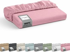 100 Egyptian Cotton Queen Fitted Sheet Only, 800 Thread Count Cotton Fitted