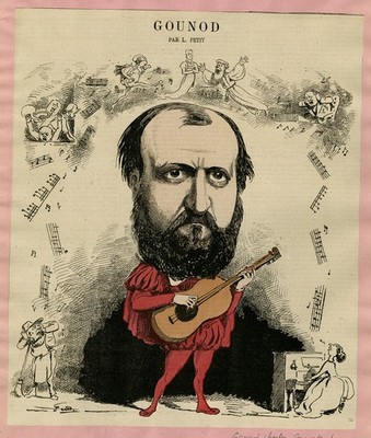 Antique Print-CARICATURE-CHARLES GOUNOD-COMPOSER-Petit-1867