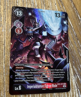 #ad Imperialdramon: Fighter Mode Alternate Art EX3 073 SEC Digimon Holo Mint $9.99