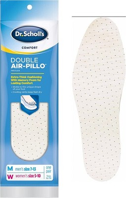 Dr. Scholl s Comfort Double Air-Pillo Insoles, Men s Size 7-13, Women s Size...