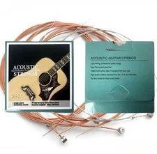 Acoustic Guitar Strings 010-047 Copper Alloy Wound plus  2 Free Picks