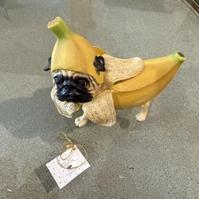 Westland Gifts Pugnacious Pug-nacious Banana Pug — Rare Retired