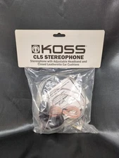 Vintage/Retro Koss CL5 Clear Transparent On-Ear Headphones 3.5mm Plug Brand New