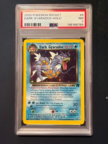 PSA 7 Dark Gyarados Holo #8 – 2000 Team Rocket Pokémon Card