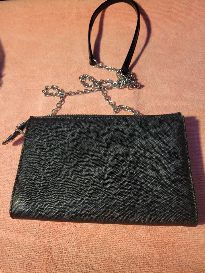 Bolso clutch de cuero negro Armani Jeans Foto 3 de 4