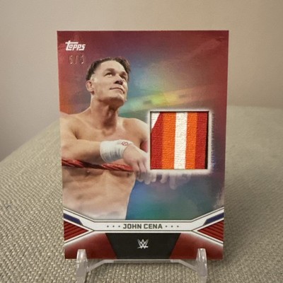 2025 Topps John Cena Commemorative Relic Red Foil #5/5 Farewell Tour WWE FT2-R