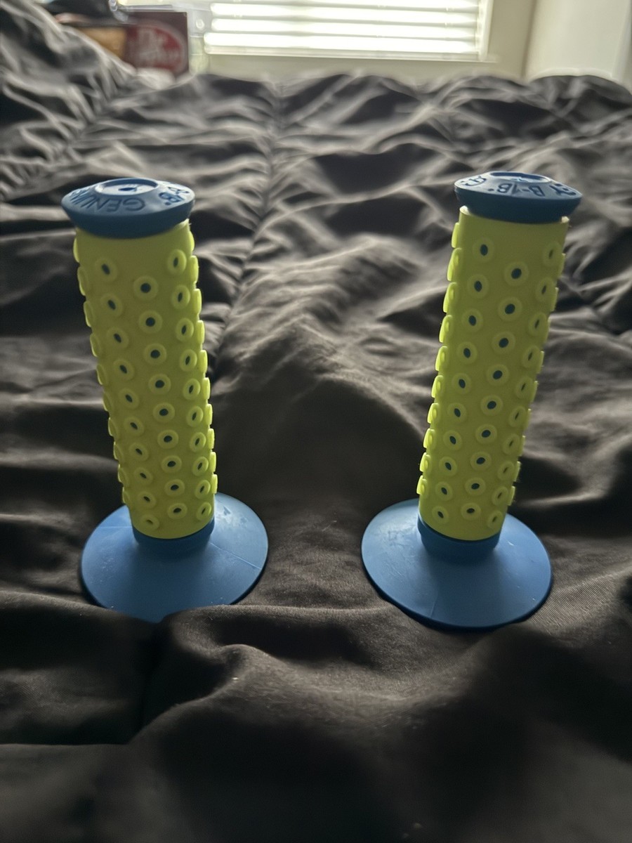 NEW OAKLEY BIKE BMX B1-B GRIPS BLUE W/ YELLOW SLEEVES NEON | eBay